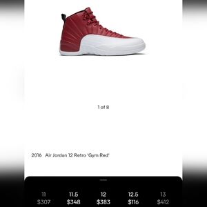 Red and White Air Jordan Sneakers